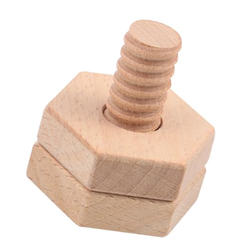 GALPADA Holz Schraubbausteine Teiliges DIY Montagespielzeug Geometrische Formen Handgefertigt Pädagogisch Geeignet für Kleinkinder Ab Jahren von GALPADA