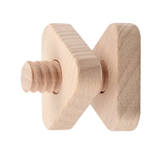 GALPADA Holz Schraubspielzeug für Pädagogisches Lernspielzeug zur Form und Farberkennung Montessori Schraubspiel mit Verschiedenen Formen für Kreatives und Motorische Fähigkeiten Sicheres von GALPADA