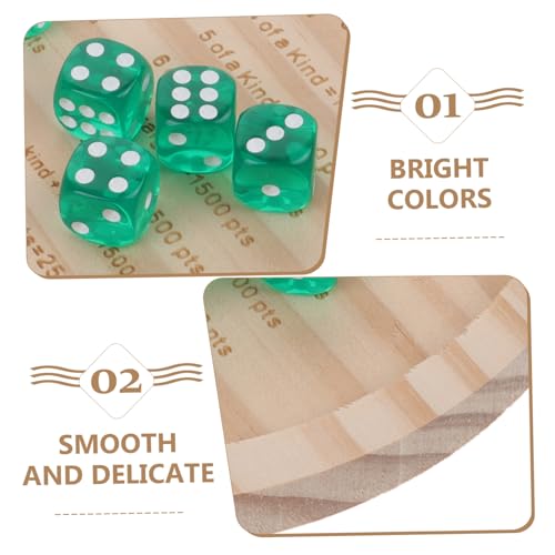GALPADA Holz Würfeltablett mit Würfeln Spielwürfel Organizer Stabiles Spielzubehör für Familien Brettspiel Spielabend und Rollenspiel Zubehör von GALPADA