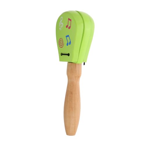 GALPADA Holzklapper mit Langem Griff für Kleinkinder Ergonomisch Geformt Pädagogisches Schlaginstrument zur Rhythmusförderung Handpoliert Sicheres Musikspielzeug für Frühe Musikalische von GALPADA