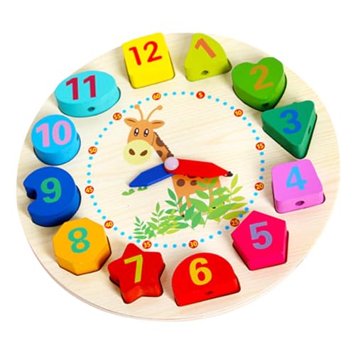 GALPADA Holzperlen Lernuhr Holzspielzeug für Kleinkinder Zahlen Uhr Form Farbenspiel Pädagogisches für Jungen Mädchen Umweltfreundlich Sicheres Holzmaterial Geschenkidee GALPADA Holzperlen Lernuhr Holzspielzeug für Kleinkinder Zahlen Uhr Form Farbenspiel Pädagogisches für Jungen Mädchen Umweltfreundlich Sicheres Holzmaterial Geschenkidee von GALPADA
