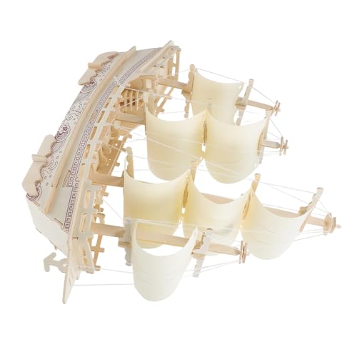 GALPADA Holzpuzzle Segelschiff Modellbausatz DIY Handwerkskit Robustes Holzmaterial Kreatives Basteln für Erwachsene und Jugendliche Nautisches Dekorationsornament von GALPADA