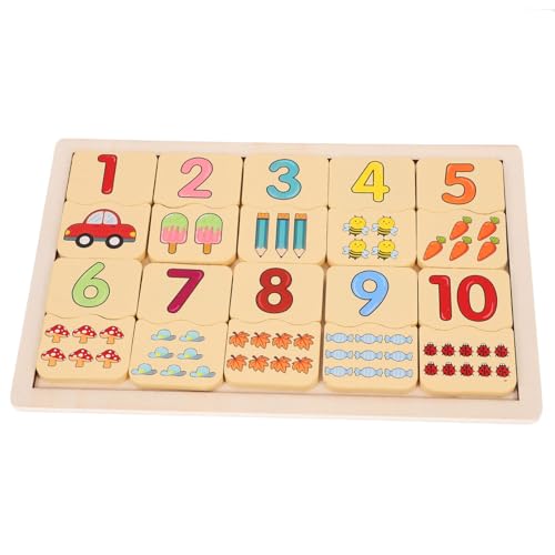 GALPADA Holzpuzzle Zahlen und Tiere Montessori Lernspielzeug für Kleinkinder Ab Jahr Pädagogisches Steckspiel aus Premium Holz Erkennung Gedächtnis und Kognitiven Fähigkeiten von GALPADA