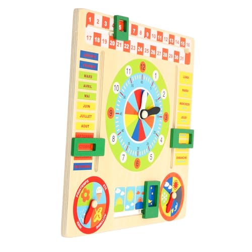 GALPADA Holzspielzeug Lernuhr für Bunte Montessori Kalenderuhr Multifunktionale Lernuhr aus Sicherem Holz Fördert Zahlen und Farberkennung für Frühkindliche Bildung GALPADA Holzspielzeug Lernuhr für Bunte Montessori Kalenderuhr Multifunktionale Lernuhr aus Sicherem Holz Fördert Zahlen und Farberkennung für Frühkindliche Bildung von GALPADA