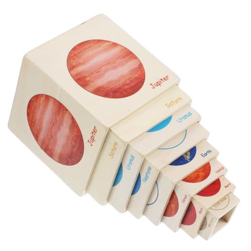 GALPADA Holzspielzeug Planetenboxen Lernspielzeug für Kleinkinder Pädagogisch Kreativ Natürliches Material Sicher Bunt Fördert Logisches Denken Geburtstagsgeschenk Jungen Mädchen von GALPADA