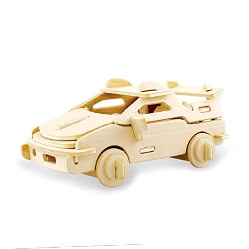 GALPADA Holzspielzeug Puzzle Auto Modell für Kreatives Lernspielzeug zur Entwicklung von Intelligenz Vorstellungskraft und Kreativität Geschenkidee für Jungen und Mädchen von GALPADA