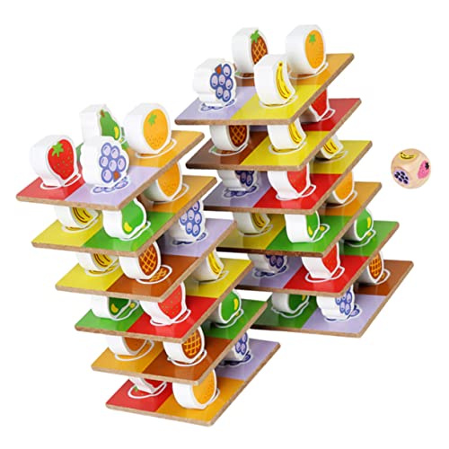 GALPADA Holzspielzeug Stapelturm Lernspielzeug Balanceklötze Bunte Früchte Stapelspiel Ab Jahren Geduld Vorstellungskraft Motorik GALPADA Holzspielzeug Stapelturm Lernspielzeug Balanceklötze Bunte Früchte Stapelspiel Ab Jahren Geduld Vorstellungskraft Motorik von GALPADA