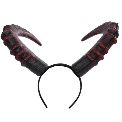 GALPADA Horn Stirnband Gothic Dämon Kopfschmuck Rot Schwarz Hörner Stirnband Halloween Kostüm Cosplay Accessoire GALPADA Horn Stirnband Gothic Dämon Kopfschmuck Rot Schwarz Hörner Stirnband Halloween Kostüm Cosplay Accessoire von GALPADA