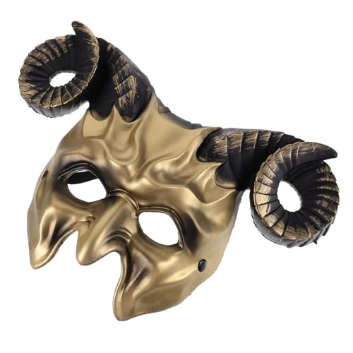 GALPADA Hornmaske Dekorativ Ochsen-cosplay Maskerademaske Halloween-tier Realistisch Hörner Dämon Maskerade Maske Frauen Halloween-party-maske Halloween Scary Maske Led Plastik Golden GALPADA Hornmaske Dekorativ Ochsen-cosplay Maskerademaske Halloween-tier Realistisch Hörner Dämon Maskerade Maske Frauen Halloween-party-maske Halloween Scary Maske Led Plastik Golden von GALPADA