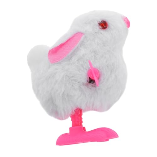 GALPADA Hüpfendes Hasenuhrwerk Interaktiv Hasenspielzeug Aufziehen Kuscheltier Ausgestopft Kleinkinder Knuddelig Kaninchen Springen Hase Aufziehen Wind Plüsch Farmtiere Figuren Plastik von GALPADA