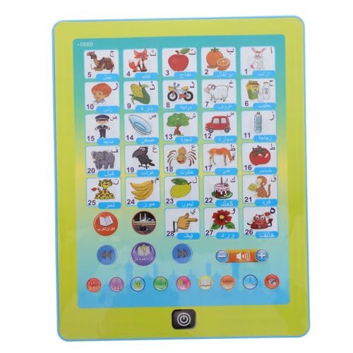 GALPADA Intelligente Arabisch Lernmaschine für Touchscreen und Klangbüchern Tragbares Interaktives Alphabet Lernspielzeug Frühe Bildung Leichtes Design Batteriebetrieben für Vorschule von GALPADA