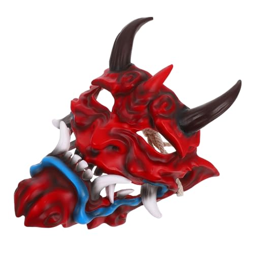 GALPADA Japanische Dämonenmaske Halloween Party Maske für Herren Leichtes Material Langlebige Cosplay Gesichtsabdeckung mit Hörnern für Kostüm Horror-events GALPADA Japanische Dämonenmaske Halloween Party Maske für Herren Leichtes Material Langlebige Cosplay Gesichtsabdeckung mit Hörnern für Kostüm Horror-events von GALPADA