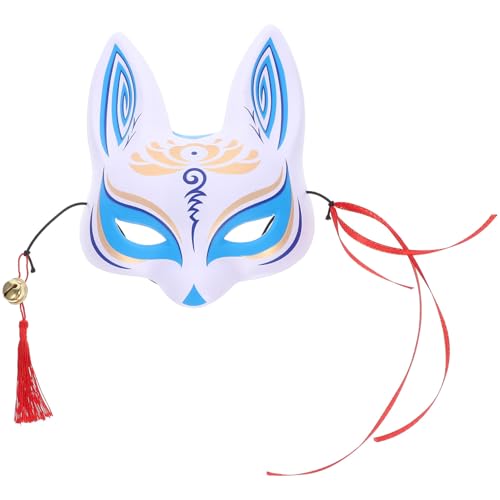 GALPADA Sakura-Fuchs-Maske the hallow halloween weiße, überstreichbare Kopfbedeckung Cosplay Fuchsmaske für Maskerade Tiermaske im japanischen Stil Abschlussball bilden von GALPADA