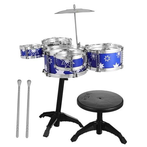 GALPADA Jazz Schlagzeug Set für Hocker Drum Kit für Kleinkinder Jahre Musikinstrument Lernspielzeug Kreatives Trommeln von GALPADA