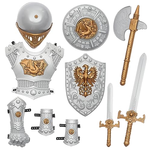 GALPADA Jungen Und Mädchen Cosplay Outfit Ritter Kostüm Set Performance Kostüm Für Halloween Events GALPADA Jungen Und Mädchen Cosplay Outfit Ritter Kostüm Set Performance Kostüm Für Halloween Events von GALPADA