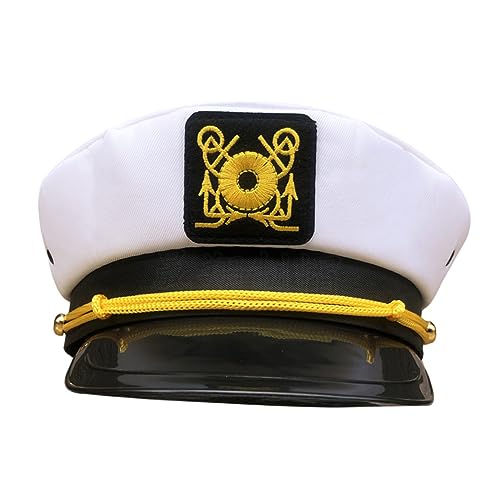 GALPADA Kapitänsmütze Matrosenhut Uv Schutz Mütze Polyester für Männer und Frauen für Halloween Cosplay und Partys von GALPADA