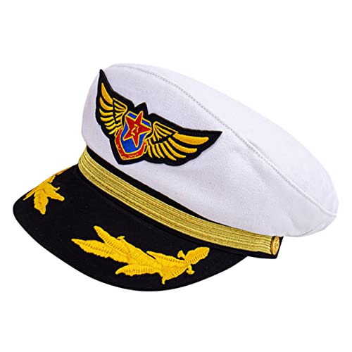 GALPADA Kapitänsmütze für Goldstickerei Verstellbar Cosplay Accessoire für Jungen und Mädchen für Kostümpartys und Rollenspiele Bequem und Langlebig GALPADA Kapitänsmütze für Goldstickerei Verstellbar Cosplay Accessoire für Jungen und Mädchen für Kostümpartys und Rollenspiele Bequem und Langlebig von GALPADA