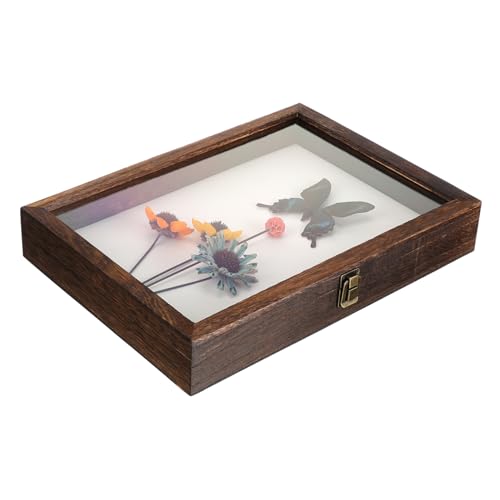 GALPADA Probenhalter Aus Holz Und Acryl Natürliche Maserung Leicht Zu Öffnender Deckel Und Stabiler Schattenbox-rahmen GALPADA Probenhalter Aus Holz Und Acryl Natürliche Maserung Leicht Zu Öffnender Deckel Und Stabiler Schattenbox-rahmen von GALPADA