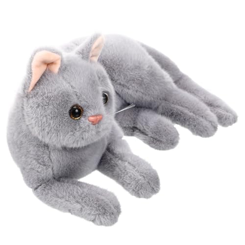 GALPADA Katzen Plüschtier Katzen Plüschfigur Plüschtiere Kinderzimmer Puppenornament Stofftier Katze Kuscheltier Realistische Plüschkatze Kuscheltiere Kuschelkatze Kätzchen von GALPADA