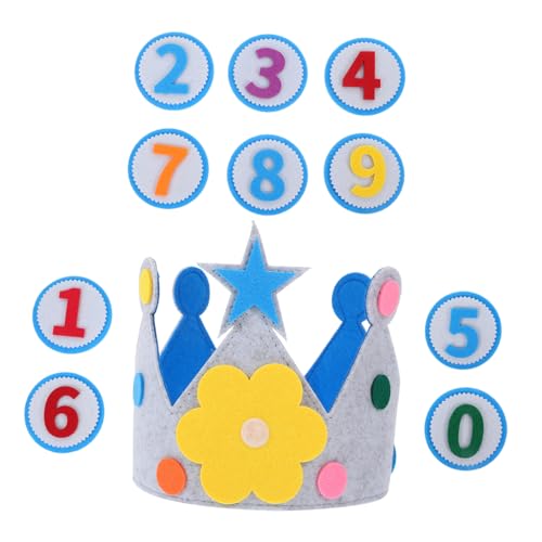 GALPADA Kindergeburtstagskrone aus Weichem Filz mit Austauschbaren Zahlen Verstellbarer Geburtstags-hut für Jungen und Mädchen Bequem und Hautfreundlich für Partyfotos und Feierlichkeiten GALPADA Kindergeburtstagskrone aus Weichem Filz mit Austauschbaren Zahlen Verstellbarer Geburtstags-hut für Jungen und Mädchen Bequem und Hautfreundlich für Partyfotos und Feierlichkeiten von GALPADA