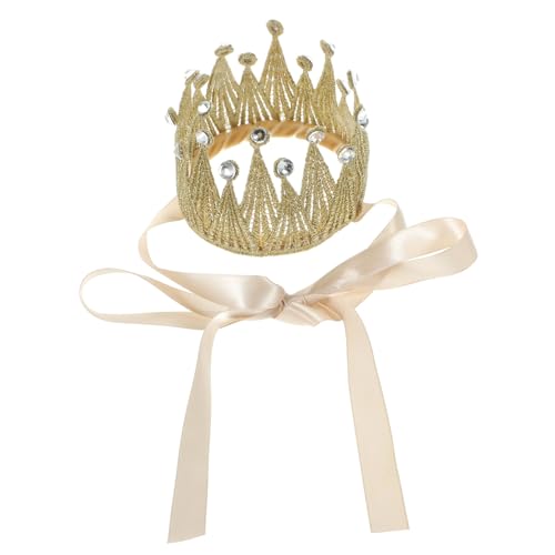 GALPADA Kindergeburtstagskrone mit Band Goldene Prinzessin Diadem für Mädchen Leichtes Stabiles Haaraccessoire für Party und Fest für Kleinkinder von GALPADA