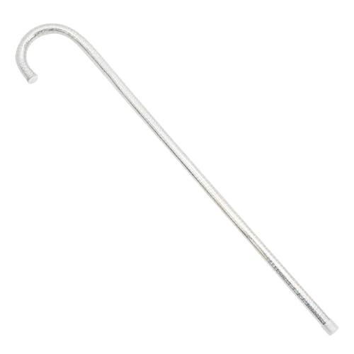 GALPADA Tanzperformance Krücke Jungen Und Mädchen Jazz Cane Dekorative Requisiten Silber Spazierstock Für Halloween von GALPADA