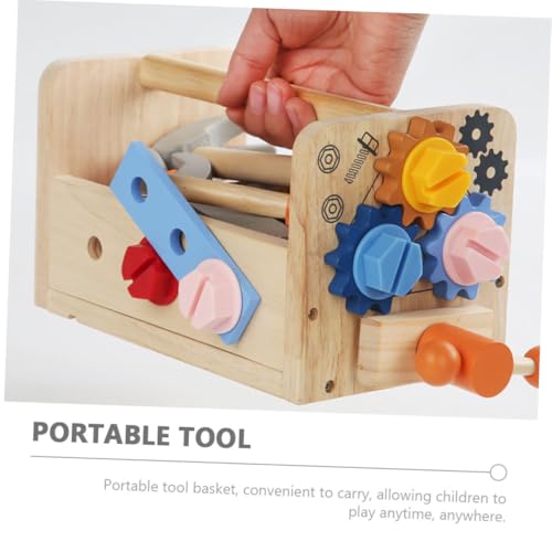 GALPADA Kinderwerkzeug Set aus Holz mit Schraubendreher und Muttern Lernspielzeug Feinmotorik und Kreativität für Kleinkinder Vielseitiges Montagespielzeug für Jungen und Mädchen von GALPADA