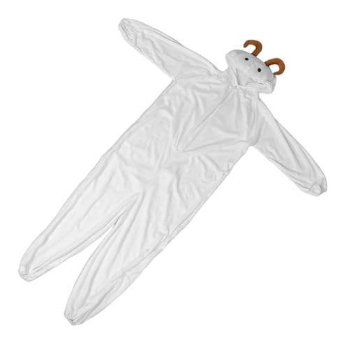 GALPADA Kleidung Ziegenkostüm Halloween Ziegenkostüm Outfit Halloween Cosplay Outfit Ziegen Cosplay Kostüm Ziegen Festival Weiße Baumwolle von GALPADA