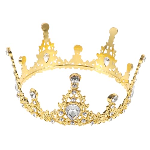 GALPADA Kleine Tortenfigur Goldfarben Funkelnde Cake Crown Dekoration für Hochzeit und Geburtstag Edles Backornament für Festliche Tortendeko und Dessertgestaltung von GALPADA