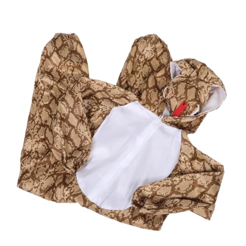 GALPADA Kostüm Schlange Fuzzy Kapuzen Overall mit Reißverschluss Weiches Tierkostüm für Halloween Fasching Tanz und Rollenspiele Unisex Verkleidung für Jungen und Mädchen von GALPADA