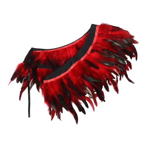 GALPADA Eleganter Federumhang-schal für Damen Halloween-umhang Bühnen-Performance-Accessoire von GALPADA