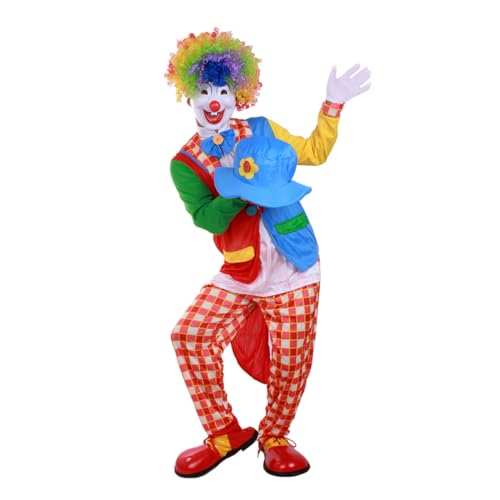 GALPADA Kreatives Clown Kostüm Für Erwachsene Halloween Und Karneval Outfit Mit Hut Fliege Jacket Und Hose Für Fasching Und Maskeraden Clownanzug Für Partys GALPADA Kreatives Clown Kostüm Für Erwachsene Halloween Und Karneval Outfit Mit Hut Fliege Jacket Und Hose Für Fasching Und Maskeraden Clownanzug Für Partys von GALPADA