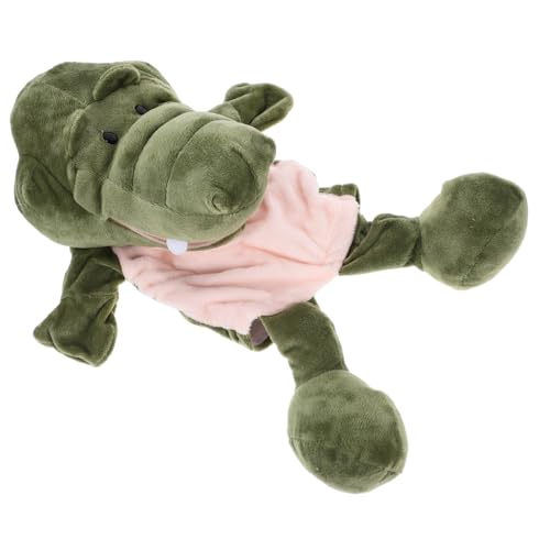 GALPADA Krokodil Handpuppe Plüsch Stofftier mit Beweglichem Mund Interaktive Storytelling Handspielzeug für Rollenspiel der Kommunikation und Hand Augen koordination von GALPADA