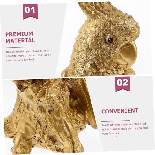 GALPADA Kunstharz Papagei Figur Deko Tischornament Für Büro Schreibtisch Heimbegrünung Vogelfigur Schmuck Für Fensterbank Partydekoration von GALPADA