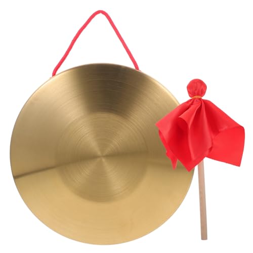 GALPADA Kupfer Gong Tragbares Flood Warning Percussion Instrument mit Schlägel für Bühnenauftritte Partys und Kinderspiele Langlebig und Vielseitig Einsetzbar von GALPADA