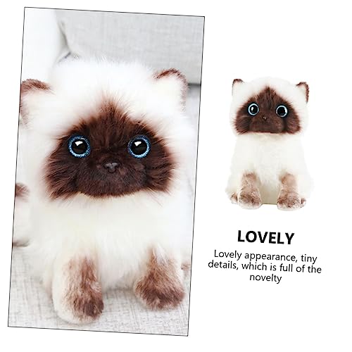 GALPADA Kuscheliges Siamkatzen Plüschtier Weiche Stoffpuppe als für Deko Realistische Niedliche Siamese Cat Doll für Zuhause und Party GALPADA Kuscheliges Siamkatzen Plüschtier Weiche Stoffpuppe als für Deko Realistische Niedliche Siamese Cat Doll für Zuhause und Party von GALPADA