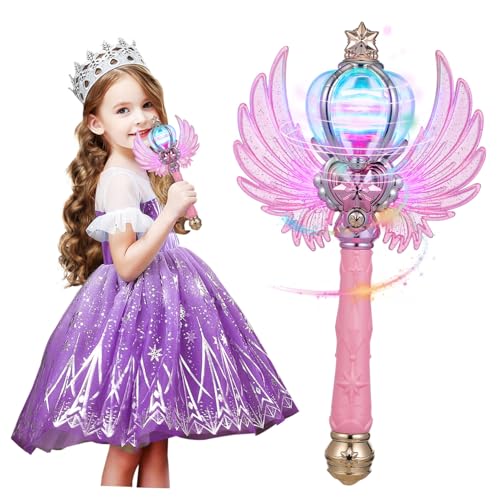GALPADA Leuchtender Prinzessin Zauberstab mit Flügeln und Musik Mädchen Lichtstab für Party Glühender Feenstab Kinderkostüm Elektrischer Rosa Fantasy Cosplay zauberstab GALPADA Leuchtender Prinzessin Zauberstab mit Flügeln und Musik Mädchen Lichtstab für Party Glühender Feenstab Kinderkostüm Elektrischer Rosa Fantasy Cosplay zauberstab von GALPADA