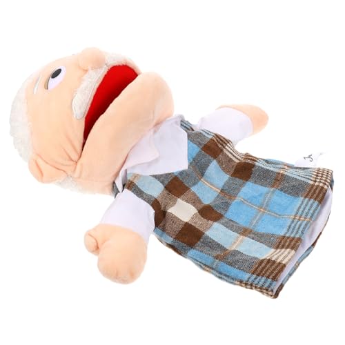 GALPADA Liebenswerte Realistische Handpuppe Großvater Kreative Fingerfigur für Pädagogisches zur Familienunterhaltung und Geschichtenerzählen Elastisches Stoffmaterial von GALPADA