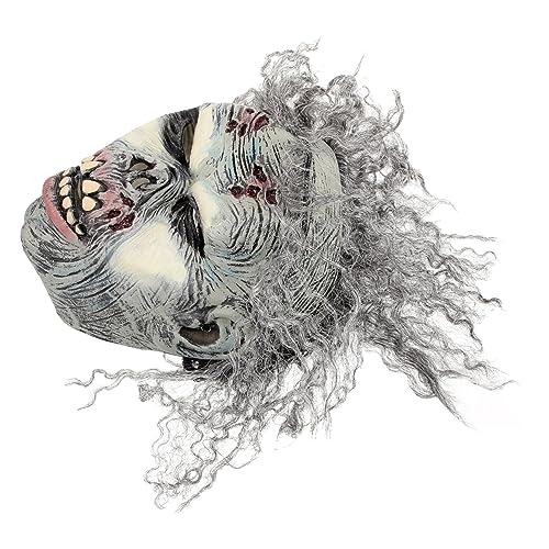 GALPADA Lockige Tiermaske für Halloween-Party Maskerade mit Stock kreative Maske Frauenmaske halloween masken halloweenmaske Cosplay-Maske für Frauen dekorative Tiermaske Emulsion Grey GALPADA Lockige Tiermaske für Halloween-Party Maskerade mit Stock kreative Maske Frauenmaske halloween masken halloweenmaske Cosplay-Maske für Frauen dekorative Tiermaske Emulsion Grey von GALPADA