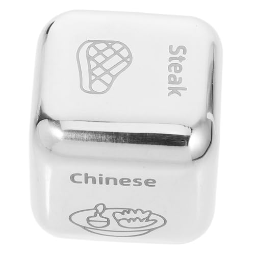 GALPADA Lustige Food Decision Dice aus Edelstahl Klare Symbole Stressfreie Essenswahl Party Spiel für Geschenkidee zum Jahrestag für Ehemann und Abendunterhaltung von GALPADA