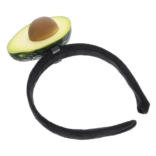 GALPADA Lustiges Avocado Haarreifen Stirnband Realistisch Grün für Halloween Kostüm Party Accessoire und Live Streaming Frisur Zubehör von GALPADA