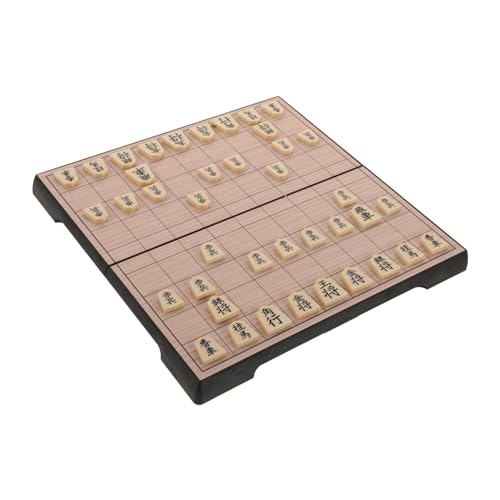 GALPADA Magnetisches Faltbares Japanisches Schachspiel aus Holz Tragbares Shogi Brettspiel für Erwachsene und Klappbares Reisespiel mit Stabilen Magnetischen Spielfiguren Fördert von GALPADA
