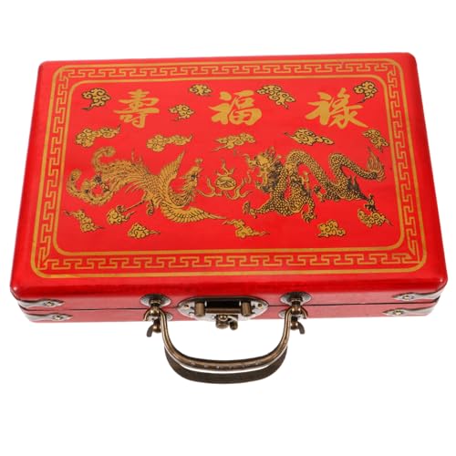 GALPADA Mahjong Aufbewahrungsbox Robuste Mahjong Box mit Traggriff für Sichere Aufbewahrung von und Anderen Gegenständen Zuhause oder Unterwegs GALPADA Mahjong Aufbewahrungsbox Robuste Mahjong Box mit Traggriff für Sichere Aufbewahrung von und Anderen Gegenständen Zuhause oder Unterwegs von GALPADA