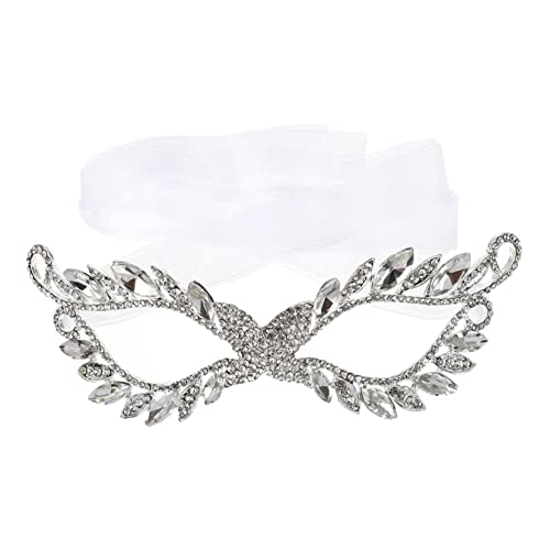GALPADA Rhinestone Masquerade Für Halloween Party Halbmaske Mit Funkelnden Verzierungen Für Cosplay Und Festliche Anlässe Wiederverwendbar Und Langlebig von GALPADA