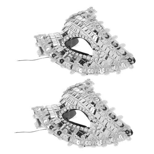 GALPADA Glitzernde Für Und Halbfacemaske Mit Einzigartigem Retro-glitzerdesign Für Halloween Partys Und Ballveranstaltungen Atmungsaktiv Und von GALPADA