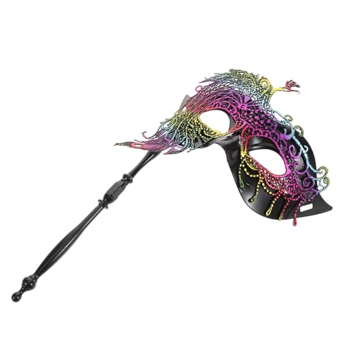 GALPADA Maskenballmaske mit Stab Spitze Handgefertigte Kostüm Augenmaske für Damen für Maskenbälle Partys Cosplay Events Atmungsaktiv Leicht GALPADA Maskenballmaske mit Stab Spitze Handgefertigte Kostüm Augenmaske für Damen für Maskenbälle Partys Cosplay Events Atmungsaktiv Leicht von GALPADA