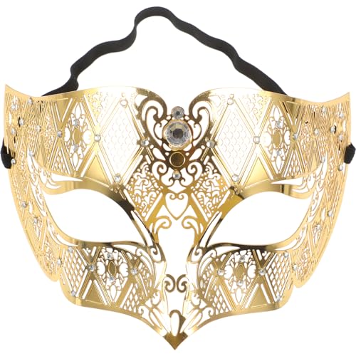 GALPADA Maske Karnevalskostüm Halloween-Kostüm Cosplay Patriotische Venezianische half face mask mouth mask party supplies masks m.a.s.k Foto Bohren Strass Requisiten Mann bilden Metall von GALPADA