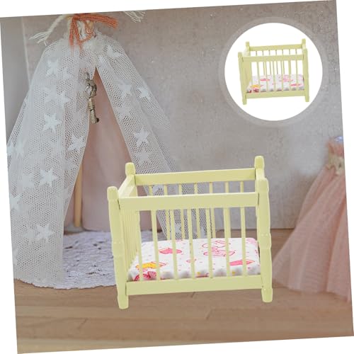 GALPADA Maßstab Babywiege Möbel für Puppenhaus Kinderzimmer Dekoration Stilvoll Modern Langlebig von GALPADA