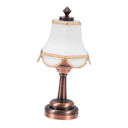 GALPADA Maßstab Dekorative Schreibtischlampe Langlebig Sicher Zubehör für Puppenhaus Deko Geschenkidee für Sammler von GALPADA