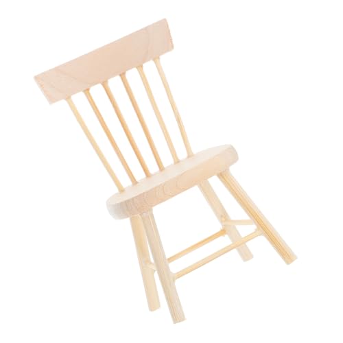 GALPADA Maßstab Unlackierte Esszimmer Stühle Realistische Mini Holz Möbel für DIY Puppenhaus Gartendekor und Mikrolandschaft Zubehör GALPADA Maßstab Unlackierte Esszimmer Stühle Realistische Mini Holz Möbel für DIY Puppenhaus Gartendekor und Mikrolandschaft Zubehör von GALPADA